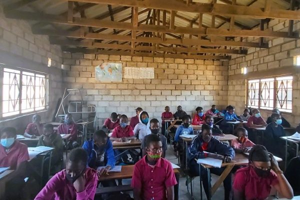Learners at Mtendere community school in Mtendere, Lusaka